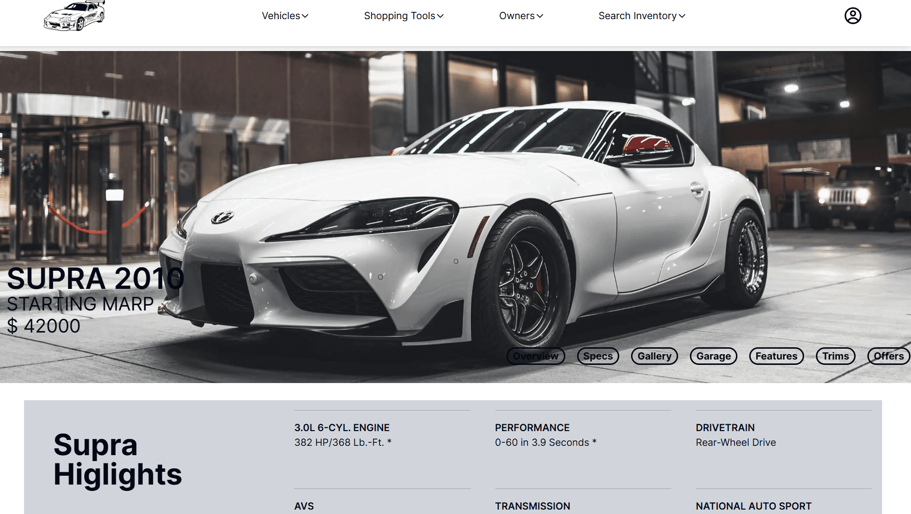 Car Shop Website